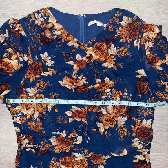 Veronica Beard Hedera Dress Electric Blue Floral Mini size 12 - Picture 8 of 13